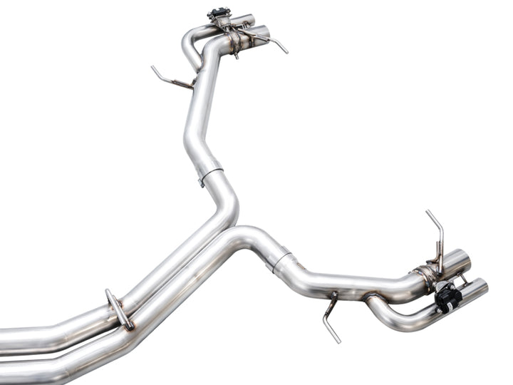 AWE Tuning 21-23 Audi C8 RS6/RS7 SwitchPath Cat-back Exhaust - Diamond Black Tips - Bull Strap