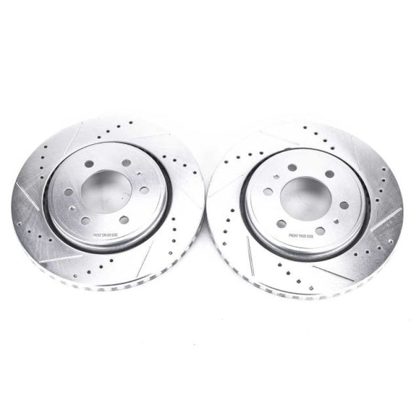 Power Stop 07-19 Ford Expedition Front Evolution Drilled & Slotted Rotors - Pair - Bull Strap