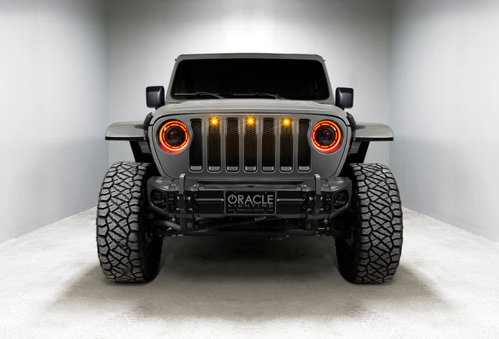 Oracle Oculus Bi-LED Projector Headlights for Jeep JL/Gladiator JT - w/ BC1 Controller - Bull Strap