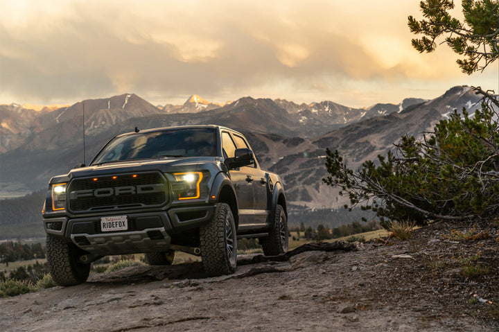 Fox 3.0 Factory Race Series Live Valve Internal Bypass Coilover Shock 2019+ Ford Raptor - Front - Bull Strap