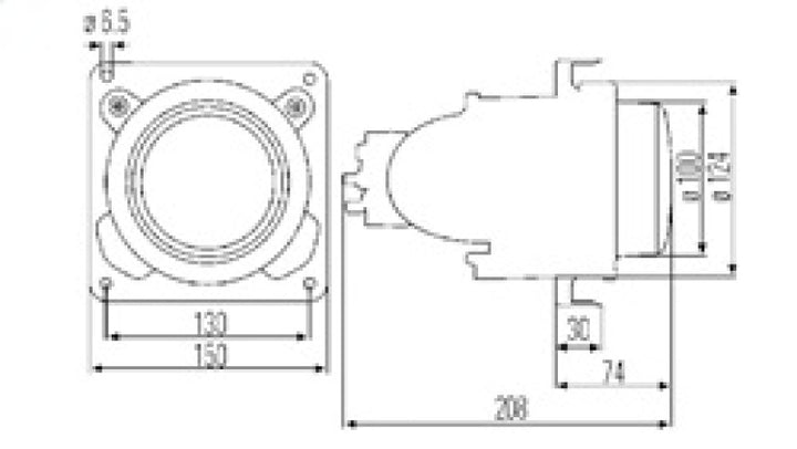 Hella Headlamp DeUs A 1Bl - Bull Strap