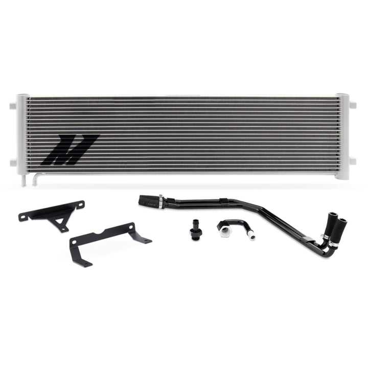 Mishimoto 17-19 Ford 6.7L Powerstroke Transmission Cooler Kit Silver - Bull Strap