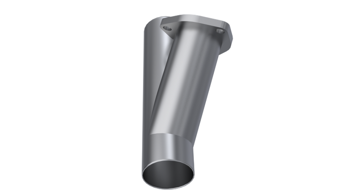 QTP 2.5in Weld-On QTEC Exhaust Cutout Y-Pipe - Bull Strap