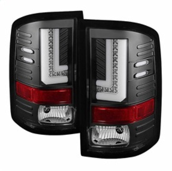 Spyder GMC Sierra 14-16 LED Tail Lights Black ALT-YD-GS14-LBLED-BK - Bull Strap