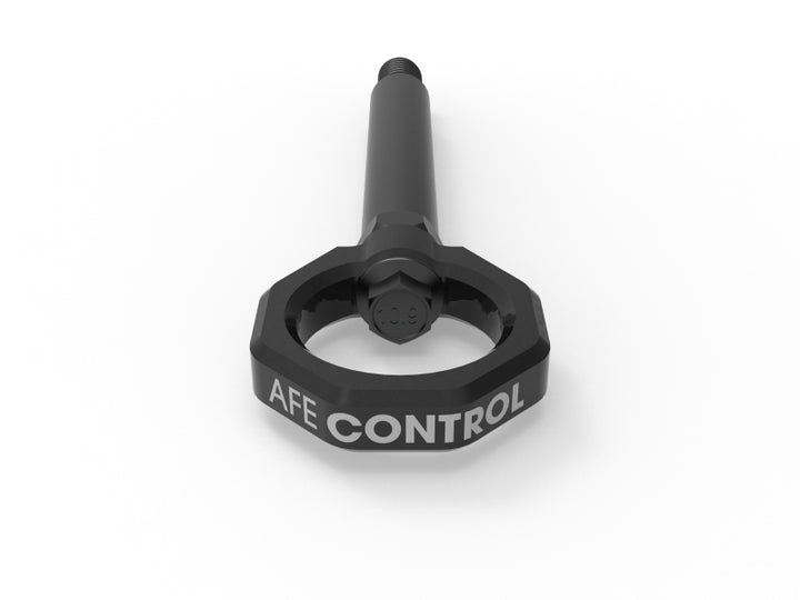 aFe 23-25 BMW M2 (G87) CONTROL Front / Rear Tow Hook - Black - Bull Strap