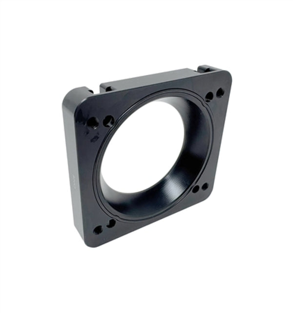Torque Solution 06-21 Subaru STI / 08-14 Subaru WRX Big Bore 76mm Throttle Body Adapter - Black - Bull Strap
