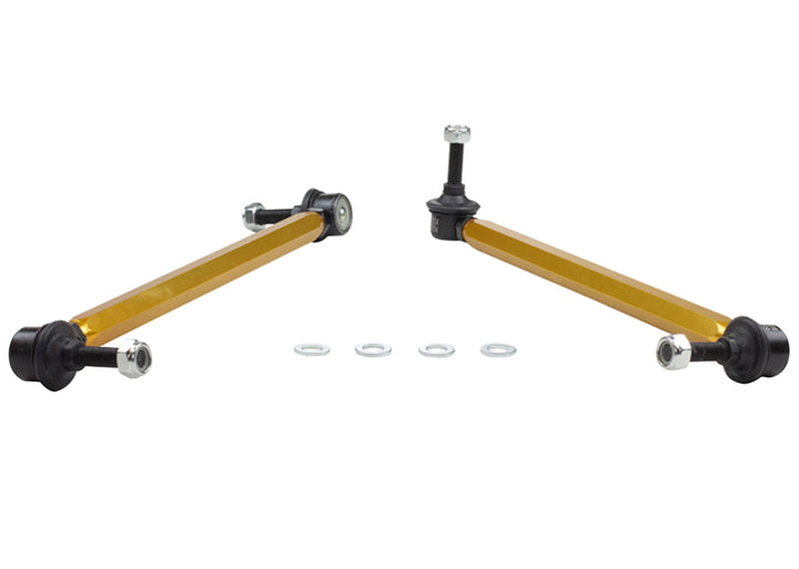 Whiteline 06/05+ Ford Focus LS / 05/09+ Mazda 3 BK Front Swaybar Link Kit H/Duty Adj Steel Ball - Bull Strap