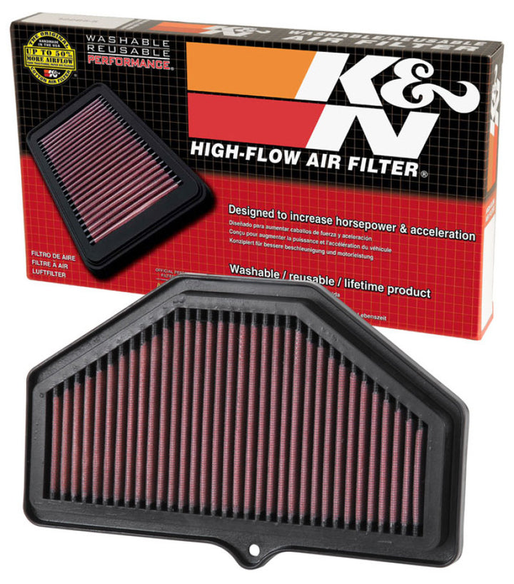 K&N 04-05 Suzuki GSXR600/GSXR750 Replacement Air Filter - Bull Strap
