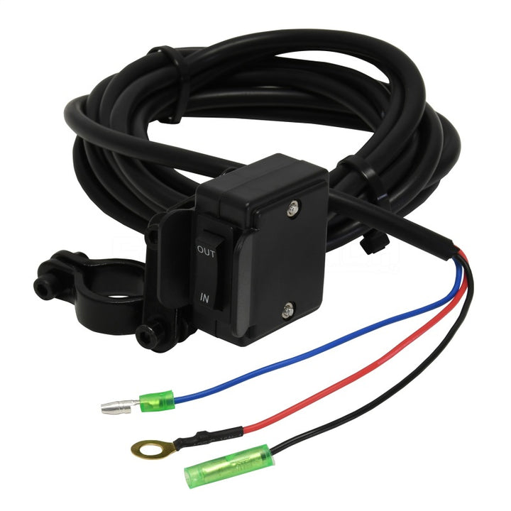 Superwinch 4500 LBS 12V DC 1/4in x 50ft Synthetic Rope Terra 4500SR Winch - Gray Wrinkle - Bull Strap