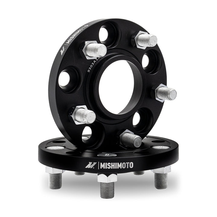 Mishimoto Wheel Spacers - 5x100 - 56.1 - 15 - M12 - Black - Bull Strap