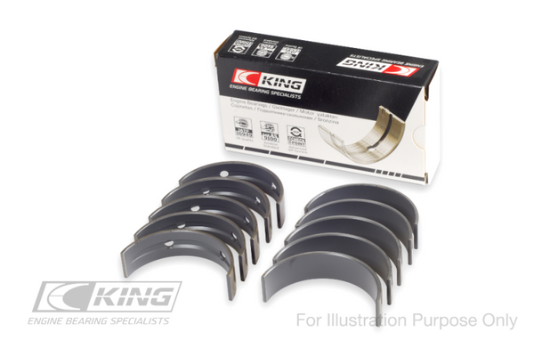 King Engine Bearings Ford 302 CID Coyote Performance Coated Main Bearing Set - Size STD - Bull Strap