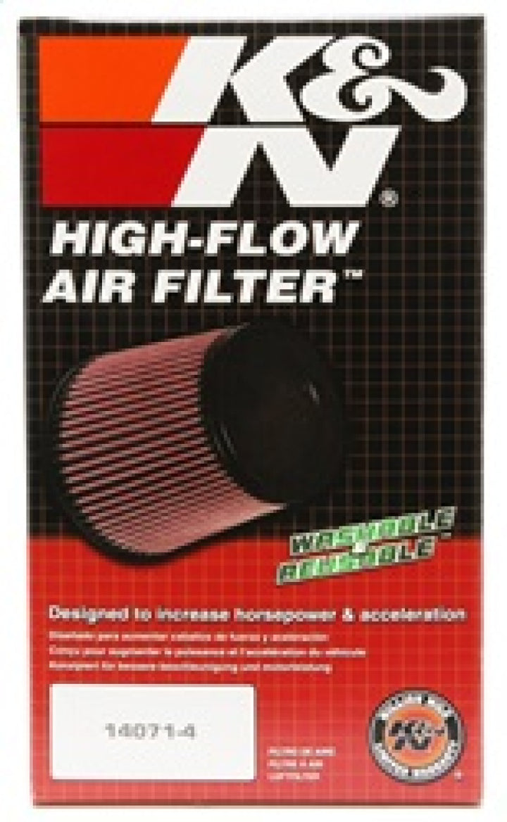 K&N Universal Rubber Filter 2.75in Flange ID x 5.875in Base OD x 4.75in Top OD x 7in Height - Bull Strap
