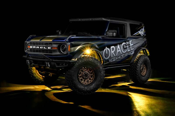 Oracle Underbody  RGB+W Wheel Well Rock Light Kit - 4 PCS - ColorSHIFT - Bull Strap