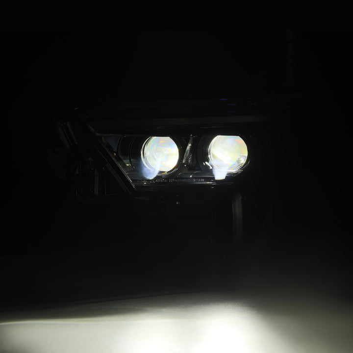 AlphaRex 22-23 Toyota Tundra LUXX-Series Headlights Black w/Amber DRL - Req 810029 OR 810030 - Bull Strap