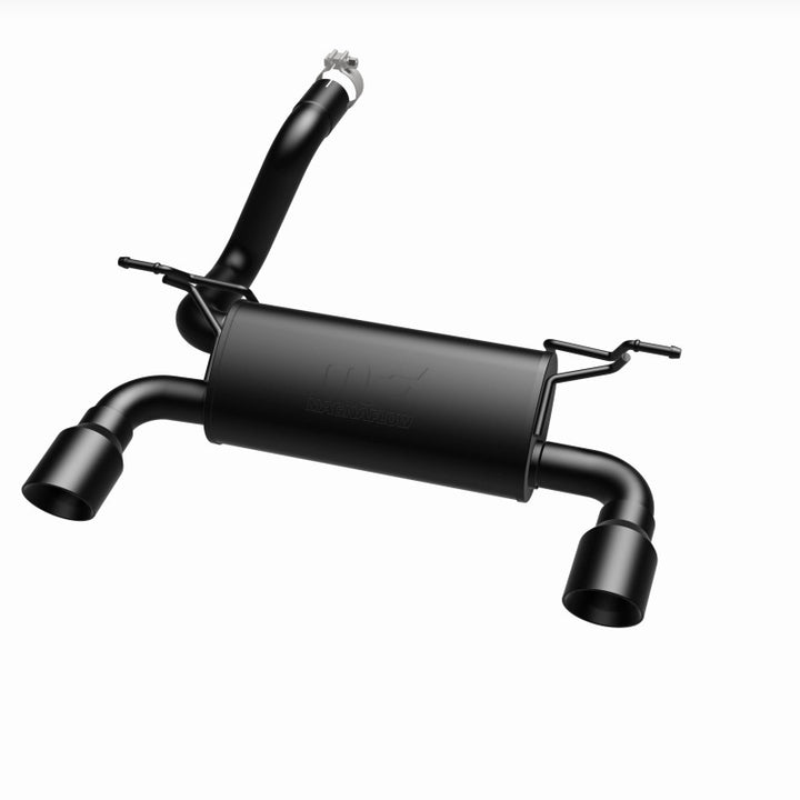 MagnaFlow 2018+ Jeep Wrangler 3.6L Dual Black Tip Axle-Back Exhaust - Bull Strap