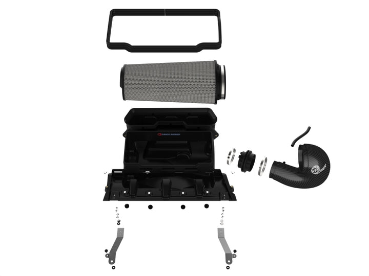 aFe 21-23 RAM 1500 TRX Track Series Carbon Fiber Cold Air Intake System w/ Pro DRY S - Bull Strap