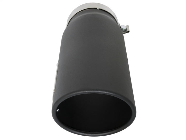 aFe Power MACH Force-Xp 5in In x 6in Out x 15in L Bolt-On 409 SS Exhaust Tip - Black - Bull Strap