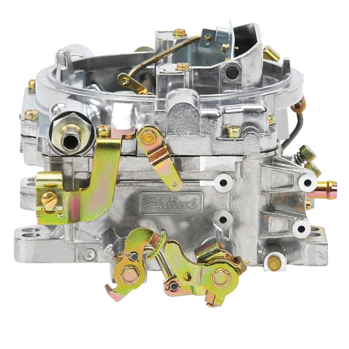 Edelbrock Carburetor Performer Series 4-Barrel 600 CFM Manual Choke Satin Finish - Bull Strap