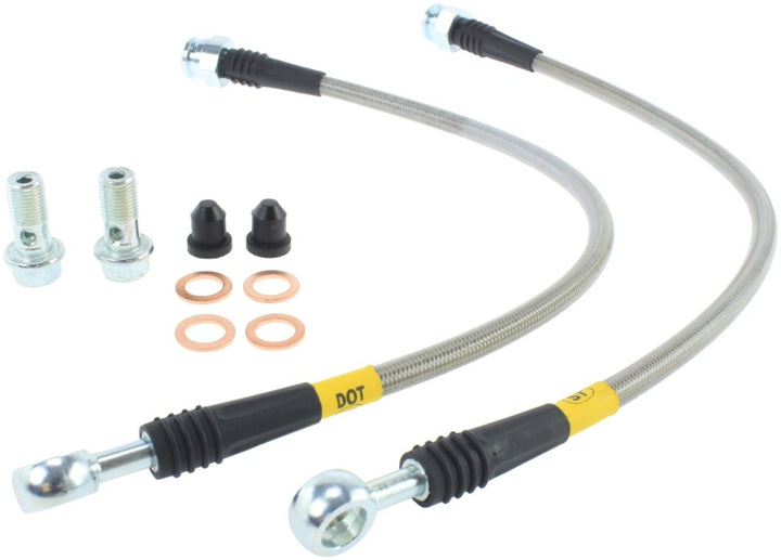 StopTech Mazda Miata NA 1.6 Stainless Steel Front Brake Lines - Bull Strap