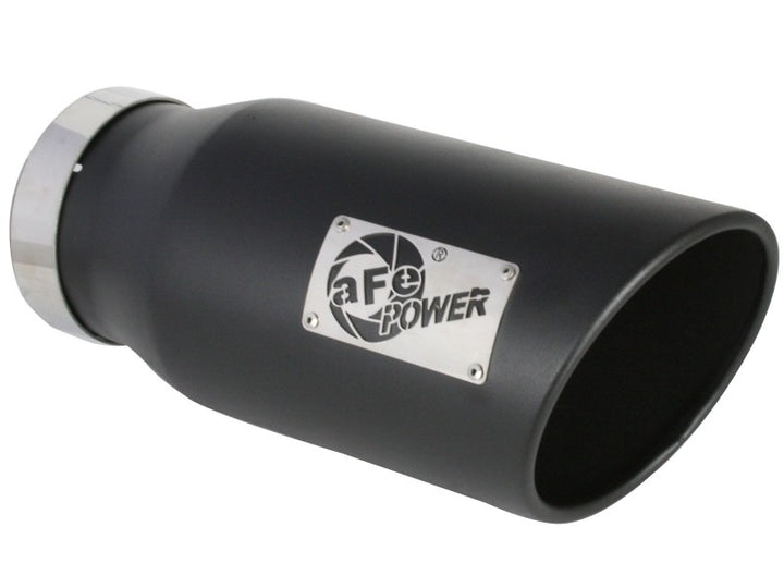 aFe ATLAS 5in Alum Steel DPF-Back Exhaust System w/Black Tip 19-20 Ram Diesel Trucks L6-6.7L (td) - Bull Strap