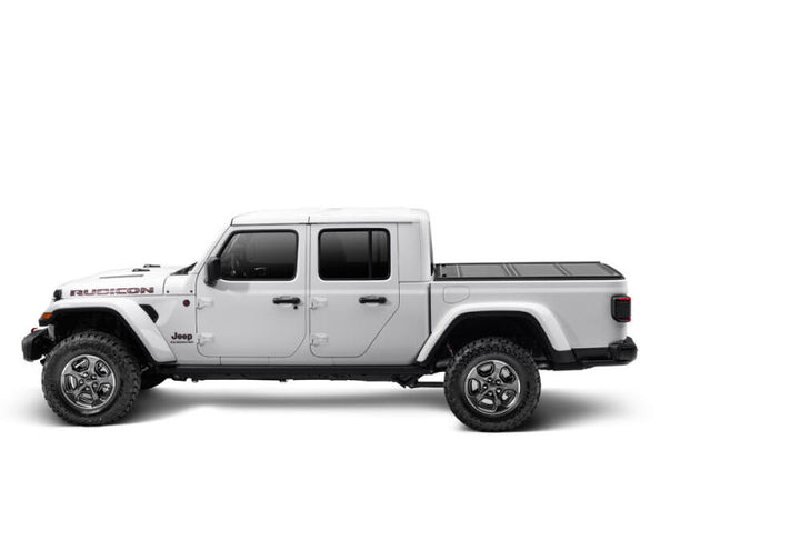 UnderCover 2020 Jeep Gladiator 5ft Ultra Flex Bed Cover - Matte Black Finish - Bull Strap