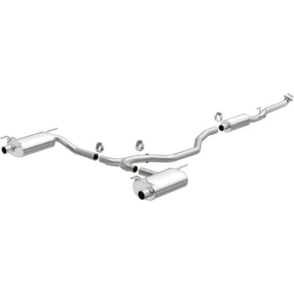 MagnaFlow CatBack 2018 Honda Accord L4 2.0LGAS 2.5in Dual Outlet Stainless Street Series Exhaust - Bull Strap