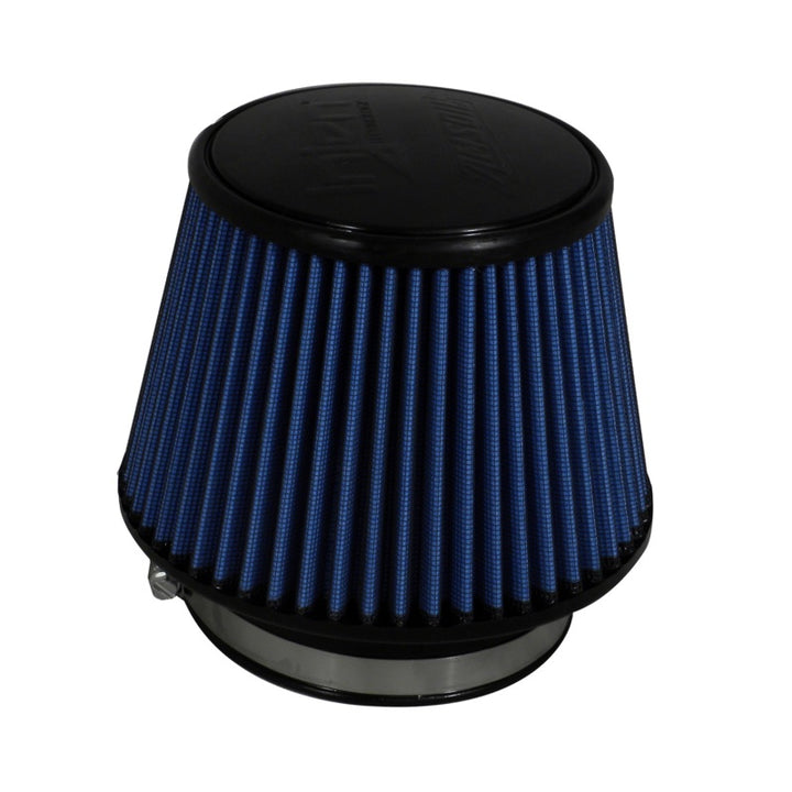 Injen AMSOIL Ea Nanofiber Dry Air Filter - 4.50 Filter 6.75 Base / 5 Tall / 5 Top - Bull Strap