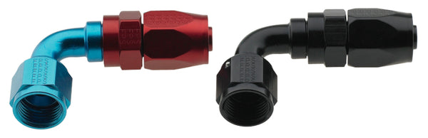 Fragola -4AN x 90 Degree Pro-Flow Hose End - Black - Bull Strap