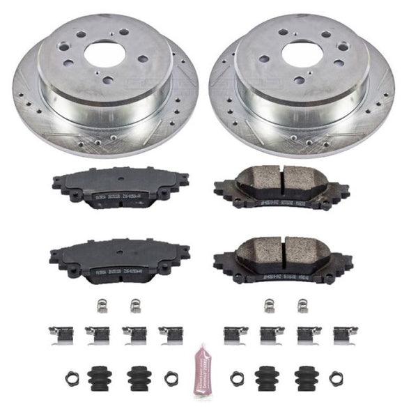 Power Stop 14-15 Lexus IS250 Rear Z23 Evolution Sport Brake Kit - Bull Strap