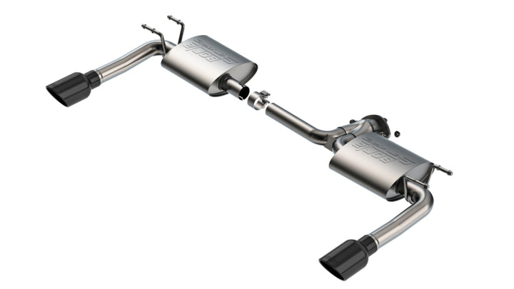 Borla 19-23 Mazda 3 NA / 21-23 Mazda 3 Turbo S-Type Axle Back Exhaust w/ 4in Black Tips - Bull Strap