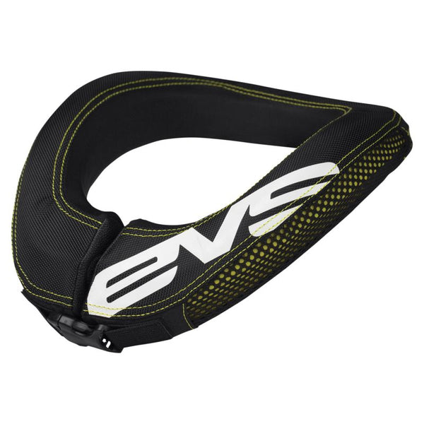 EVS R2 Race Collar Black/Hiviz - Adult - Bull Strap
