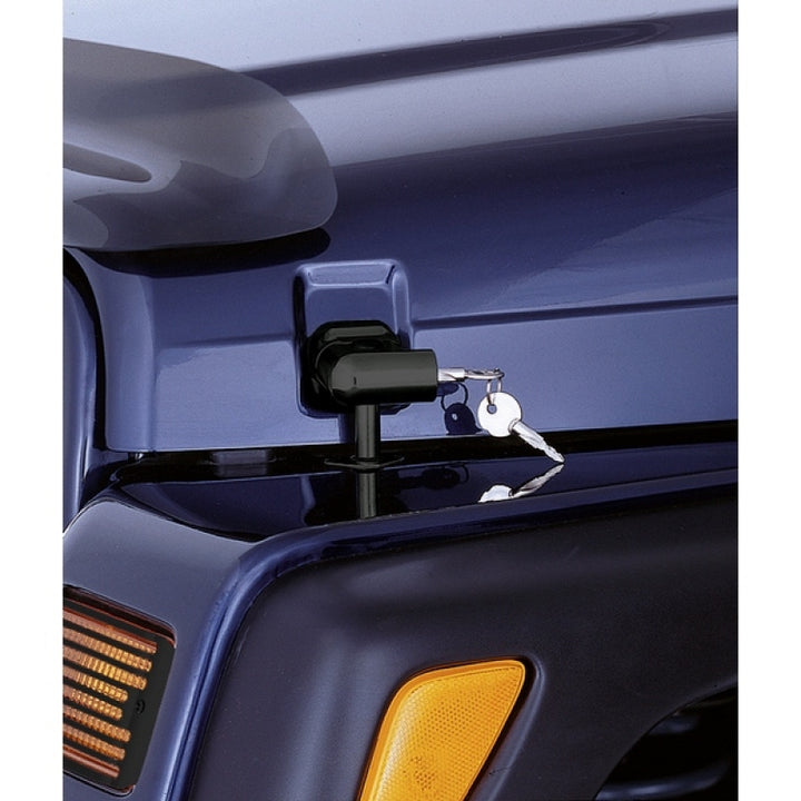 Rugged Ridge 97-06 Jeep Wrangler TJ Locking Hood Catch Kit - Bull Strap