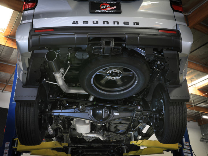 aFe 2025 Toyota 4-Runner 2.5in to 3in SS-304 Cat-Back Exhaust w/ Black Tip - Bull Strap