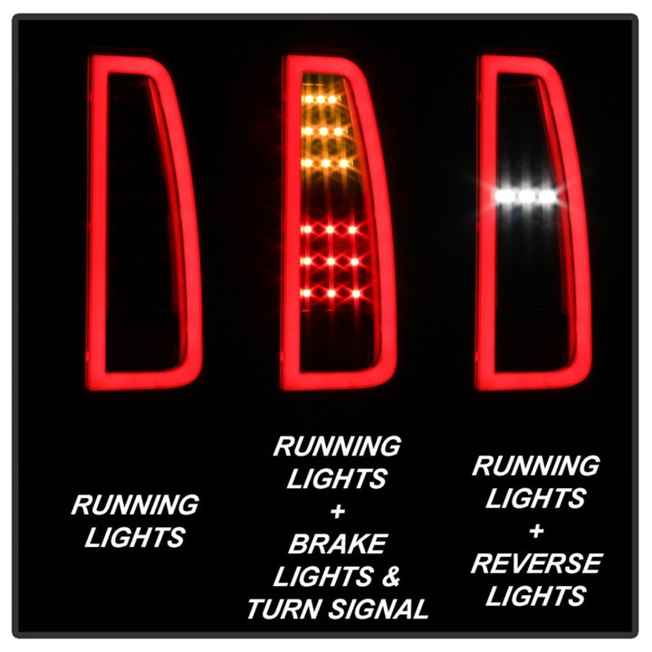 Spyder 15-17 GMC Yukon LED Tail Lights - Black (ALT-YD-GY15-LED-BK) - Bull Strap