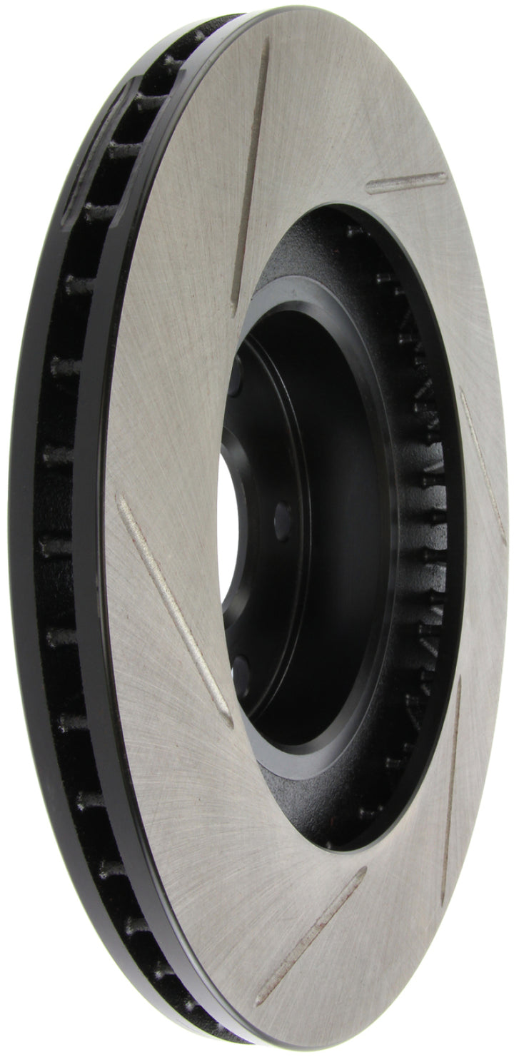 StopTech Power Slot 02-10 WRX Front Left SportStop Slotted Rotor - Bull Strap
