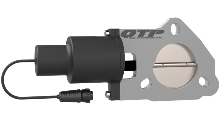 QTP 2.25in Bolt-On QTEC Electric Cutout Valve - Single - Bull Strap