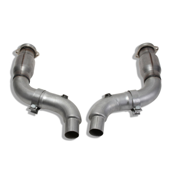 BBK 05-20 Dodge Challenger/Charger 6.1/6.2/6.4L Hemi 3in Catted High Flow Mid Pipe - Bull Strap