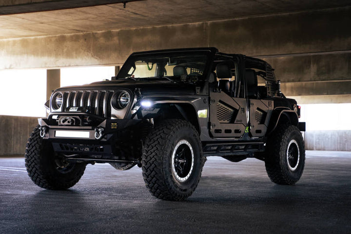 DV8 Offroad 18-23 Jeep Wrangler JL Slim Fender Flares - Bull Strap