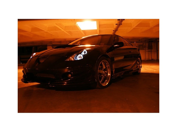 Spyder Toyota Celica 00-05 Projector Headlights LED Halo DRL Blk High H1 Low H1 PRO-YD-TCEL00-LED-BK - Bull Strap