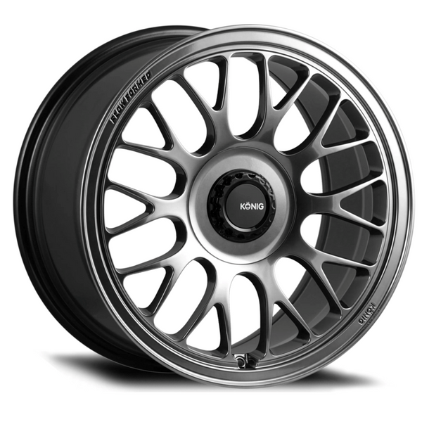 Konig MRK1 19X8.5 5X112 ET42 Hyper Carbon - Gloss Black Gear Cap/Logo/Cover Plate - Bull Strap