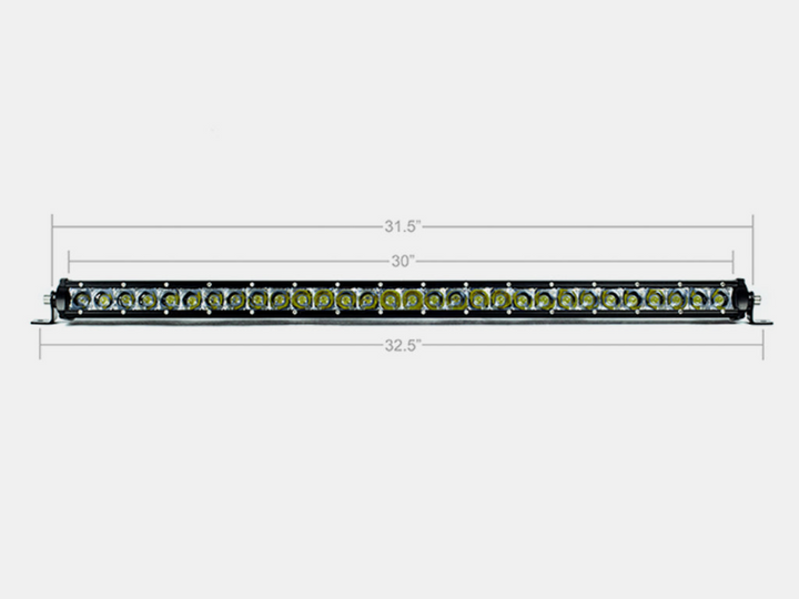 Cali Raised 32In Slim Single Row Led Bar Amber - Bull Strap