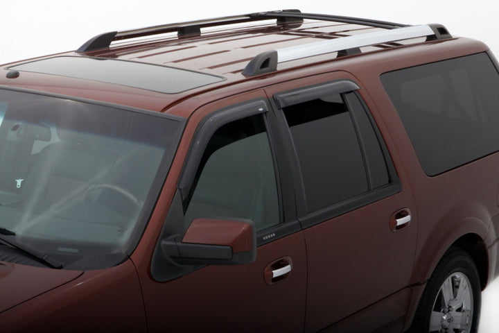 AVS 98-18 Lincoln Navigator Ventvisor Outside Mount Window Deflectors 4pc - Smoke - Bull Strap