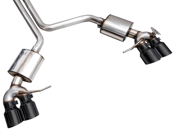 AWE Tuning 19-21 Porsche Macan 3.0T/2.9TT Touring Edition Catback Exhaust w/ Diamond Black Tips - Bull Strap