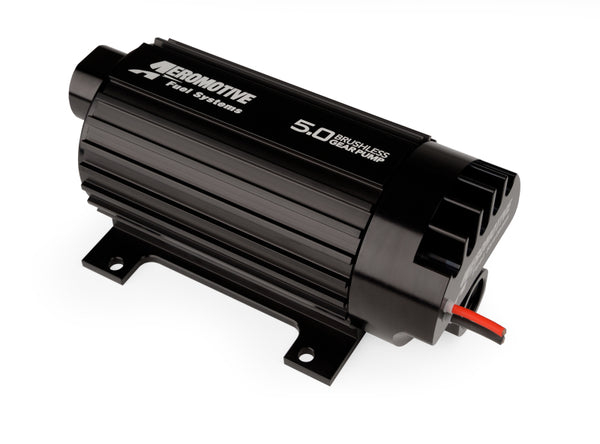 Aeromotive 5.0 Brushless Spur Gear External Fuel Pump - In-Line - 5gpm - Bull Strap