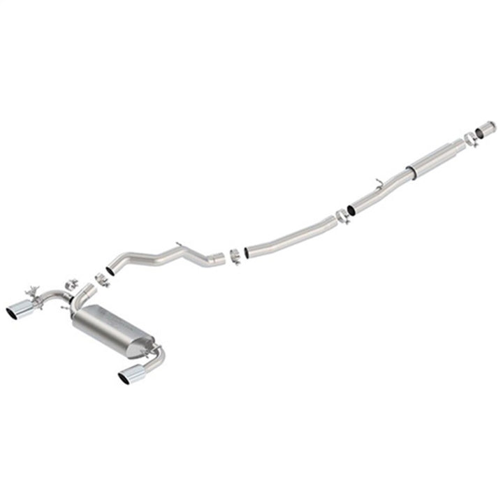 Ford Racing 2016-2017 Focus RS Active Sport Cat-Back Exhaust System w/ Polished Tips - Bull Strap