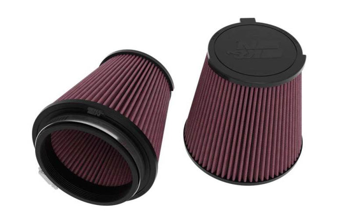 K&N 2024 Ford Mustang / GT 5.0L V8  Drop-In Replacement Air Filter (Pair) - Bull Strap