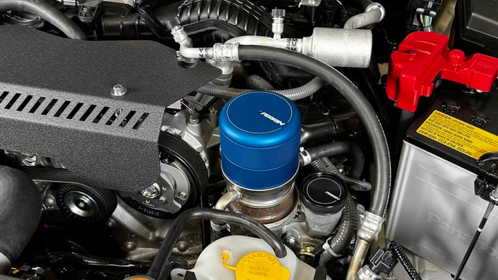 PERRIN 15-25 Subaru WRX & 13-25 BRZ/FR-S/86/GR86 Oil Filter Cover - Blue - Bull Strap