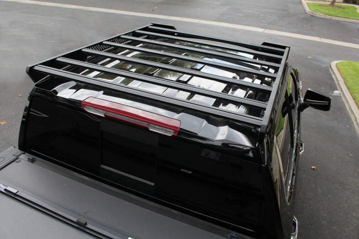 Go Rhino 19-23 Chevrolet/GMC Silverado/Sierra 1500 CC Ceros Low Profile Roof Rack - Tex. Blk - Bull Strap