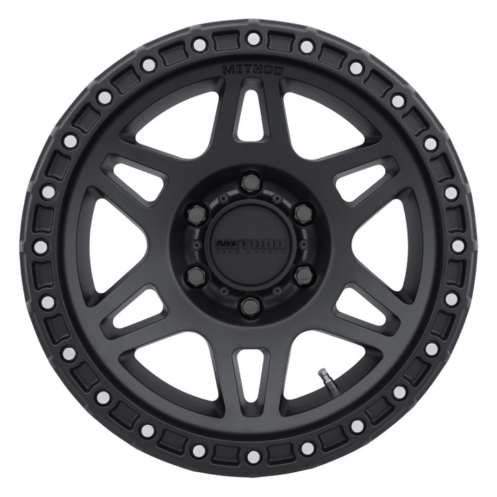 Method MR312 17x9 -12mm Offset 6x5.5 106.25mm CB Matte Black Wheel - Bull Strap