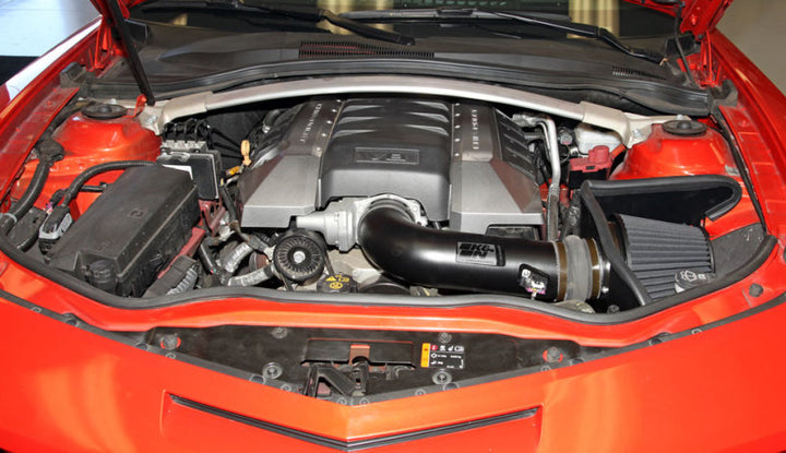K&N 10-13 Chevy Camaro 6.2L V8 Black Performance Intake Kit - Bull Strap